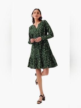 pact green dress Women's Fit & Flare Tie Wrap Dress